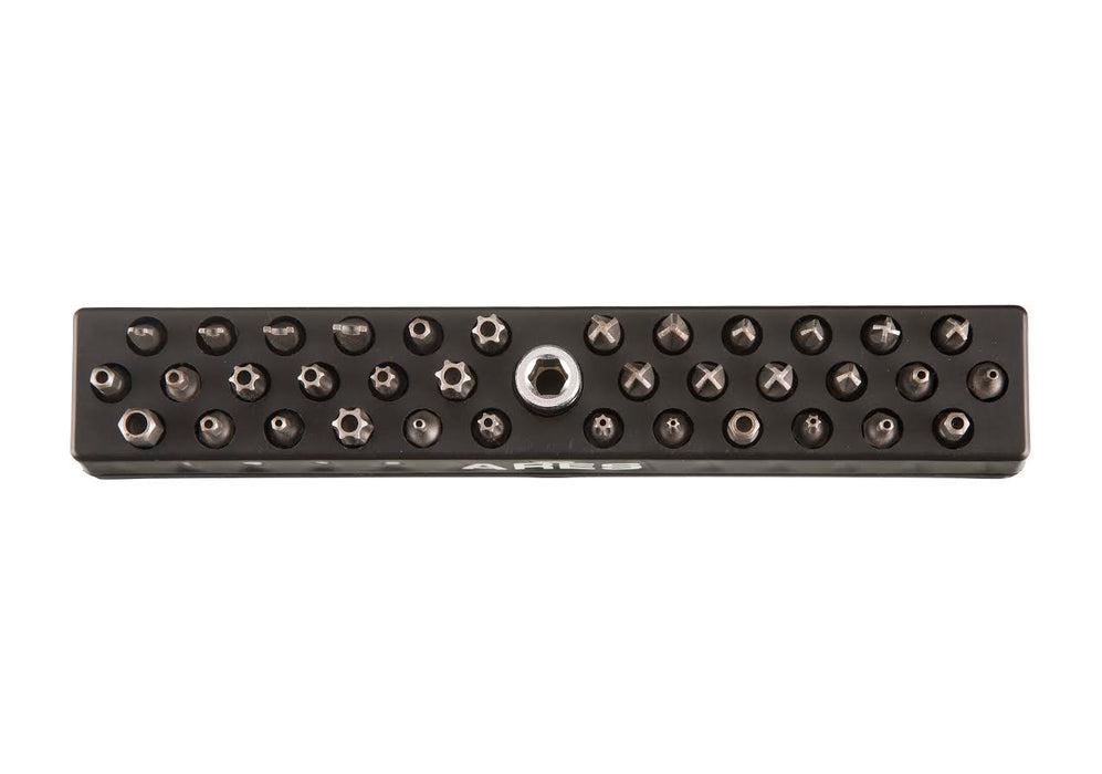 ARES 70080 - Black 37 Hole Hex Bit Organizer with Strong Magnetic Base