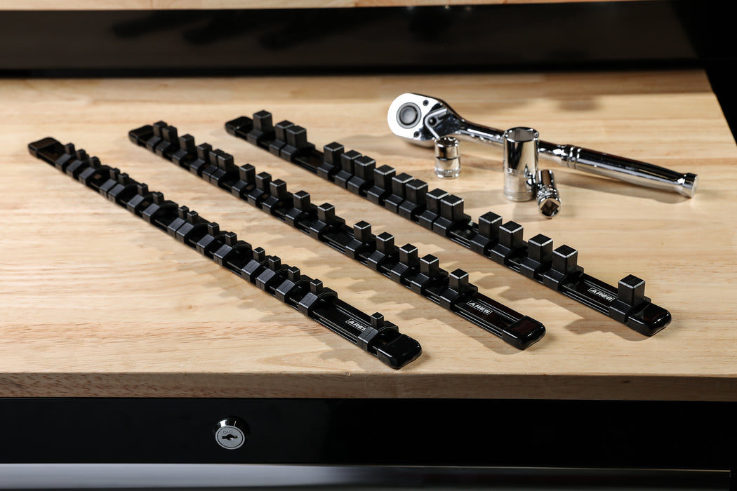 ARES 70087 - 3-Piece Black Aluminum Socket Rail Set — ARES Tool, MJD ...