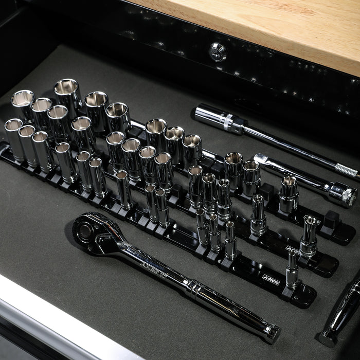 ARES 70087 - 3-Piece Black Aluminum Socket Rail Set — ARES Tool, MJD ...