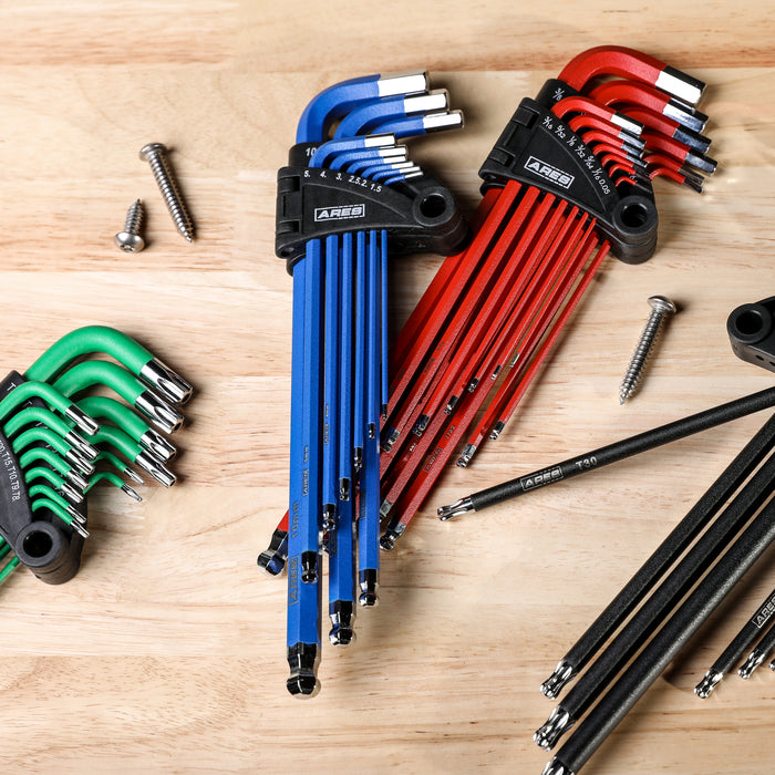 ARES 70164 - 13-Piece SAE Non-Slip Hex Key Set