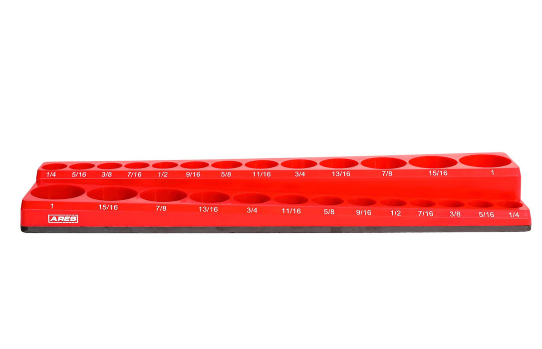 26-Piece 3/8" Red SAE Magnetic Socket Holder