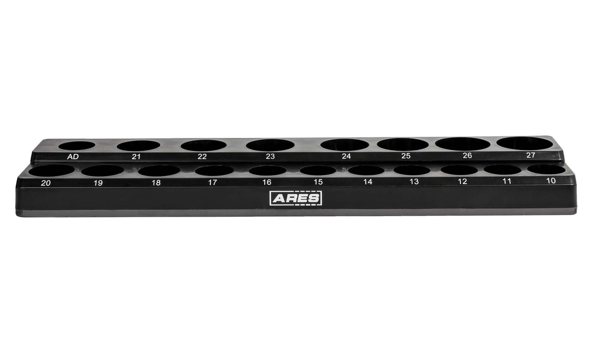 19-Piece 1/2" Black Metric Magnetic Socket Holder