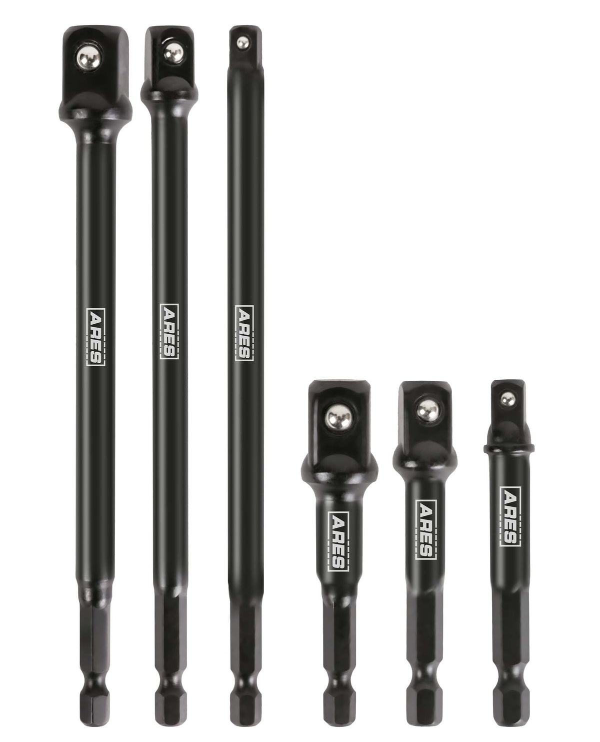 ARES 70382 - 6-Piece 3-Inch and 6-Inch Impact Grade Socket Adapter