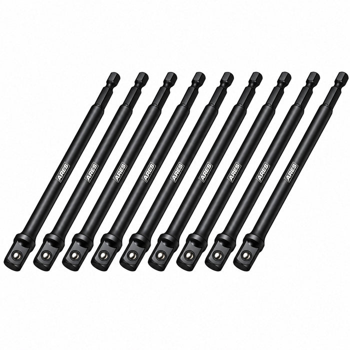 ARES 70388 - 10-Piece 3/8-Inch Drive 6-Inch Impact Grade Socket Adapter Set