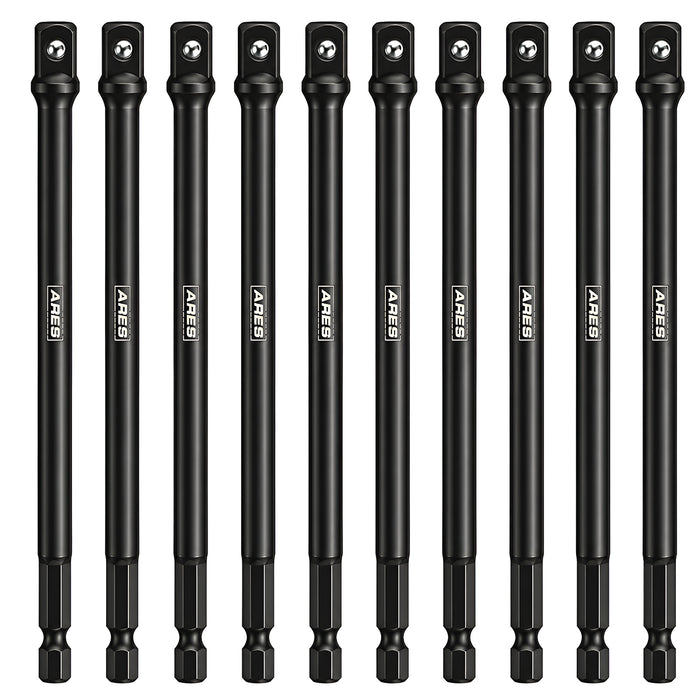 ARES 70388 - 10-Piece 3/8-Inch Drive 6-Inch Impact Grade Socket Adapter Set