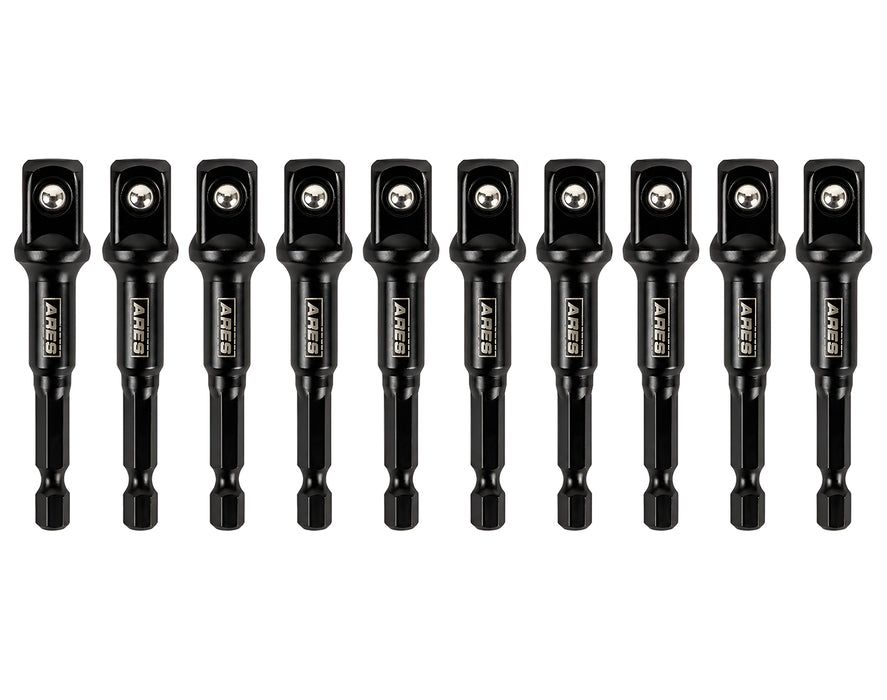 ARES 70390 - Juego de adaptadores de dados de impacto de 3 pulgadas y 1/2 pulgada de diámetro, 10 piezas