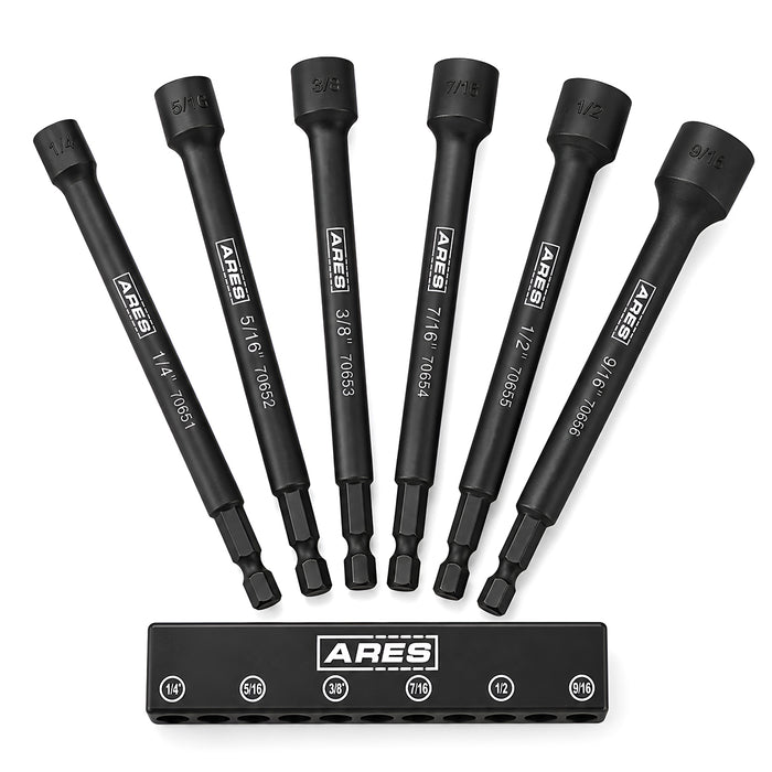 ARES 70650 - 6-Piece SAE Magnetic Impact Nut Driver Set