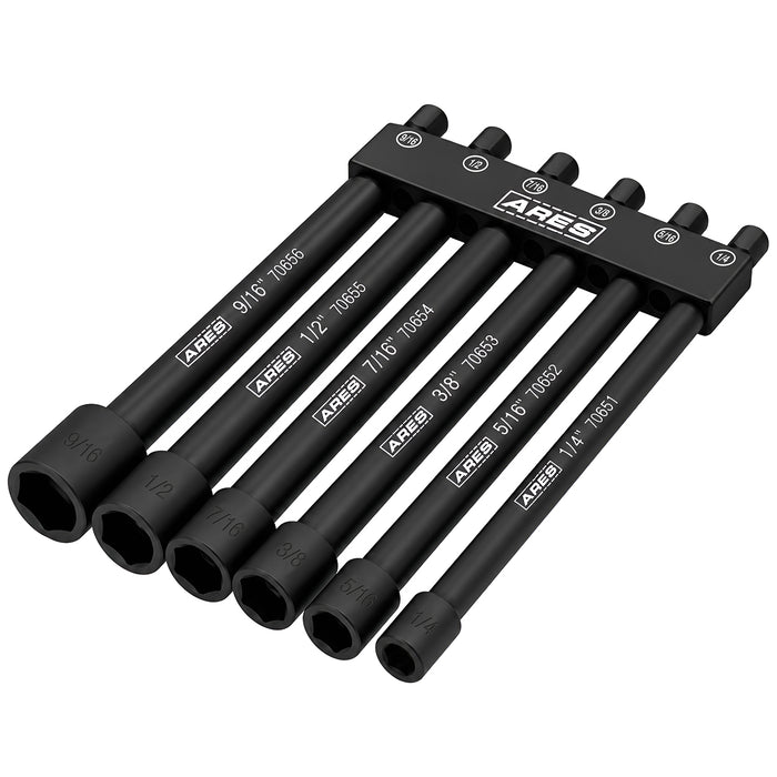 ARES 70650 - 6-Piece SAE Magnetic Impact Nut Driver Set
