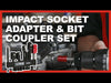 9-Piece Impact Grade Socket Adapter and Bit Coupler Set