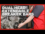 3/8-Inch Drive & 1/2-Inch Drive Dual Head Extendable Black Breaker Bar