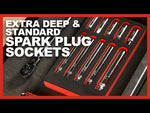 7-Piece Extra Deep and Standard Length Spark Plug Socket Set