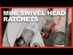 Red 1/4-Inch Drive 90-Tooth Mini Swivel Head Hex Bit Ratchet