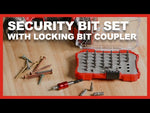 33-Piece Security Bit Set with Quick Locking Bit Coupler