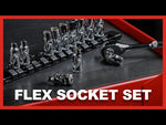 12pc 1/4-inch Drive Metric Flex Socket Set