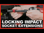 3-Piece 3/8-Inch Drive Locking Impact Socket Extension Set
