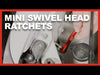 Black 1/4-Inch Drive 90-Tooth Mini Swivel Head Hex Bit Ratchet