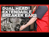 3/8-Inch Drive & 1/2-Inch Drive Dual Head Extendable Red Breaker Bar