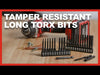 24-Piece Tamper Resistant Long Torx Bit Set