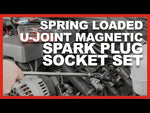 3-Piece Spring Loaded Universal Joint Magnetic Spark Plug Socket Set