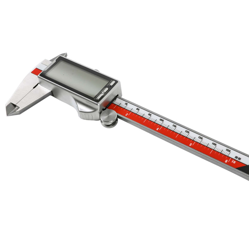 6-inch Stainless Steel Digital Caliper with Oversized LCD Screen