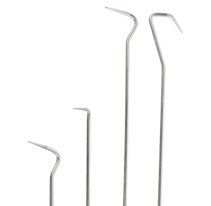 ARES 10039 - 4-Piece Hose and Seal Removal Set - Includes 90 Degree Seal Pick and Single and Double Offset Hose Removers - Chrome-Plated Steel Shafts - Easily Remove Hoses, Clips, Clamps, and More