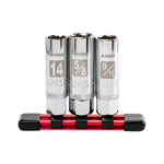 3-Piece Magnetic Spark Plug Socket Set