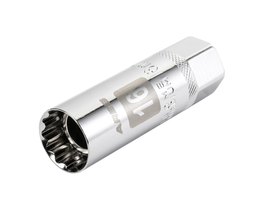 ABN 3/8" Drive Spark Plug Socket Set - 14mm & 16mm Thin Wall 12-Point With Spring Clips