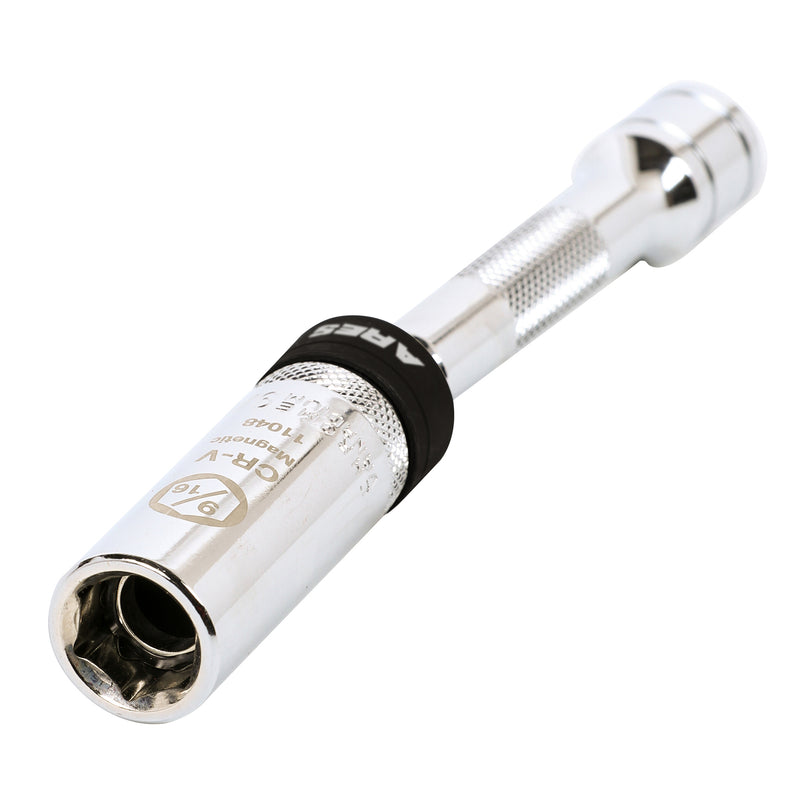 3-Piece 3/8-Inch Drive Magnetic Swivel Spark Plug Socket Set with Thin Wall and Extensions