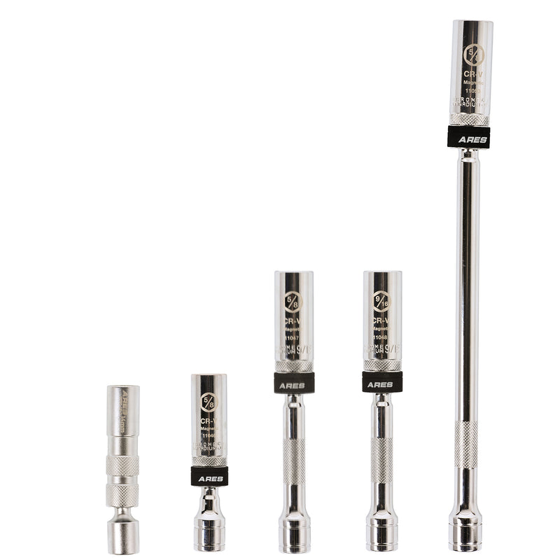 5-Piece Magnetic Swivel Spark Plug Socket Set