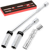 3-Piece 3/8-Inch Drive Magnetic Swivel Spark Plug Socket Set with Thin Wall and Extensions