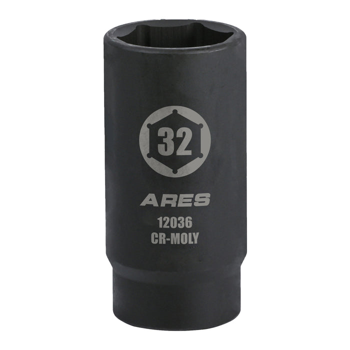 ARES 12038 34MM Axle Nut Socket, 6 Point Socket | Extra Deep 1/2 -Inch Drive Impact Socket for Easy Removal of Axle Shaft Nuts ARES 12038 34MM Axle Nut Socket, 6 Point Socket | Extra Deep 1/2 -Inch Drive Impact Socket for Easy Removal of Axle Shaft Nuts