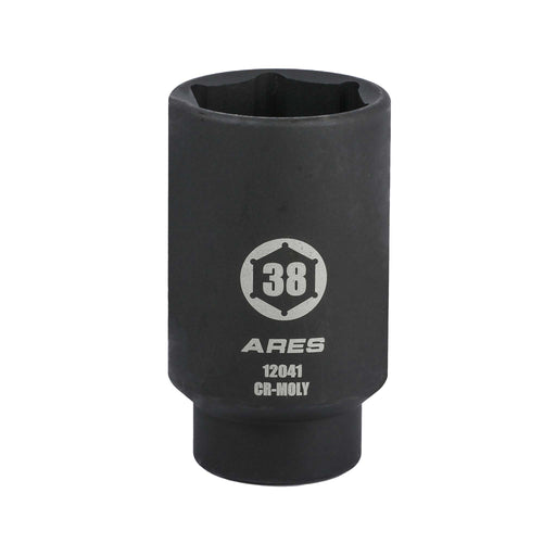 1/2" Drive 38mm 6-Point Impact Axle Nut Socket - Chrome Molybdenum Steel