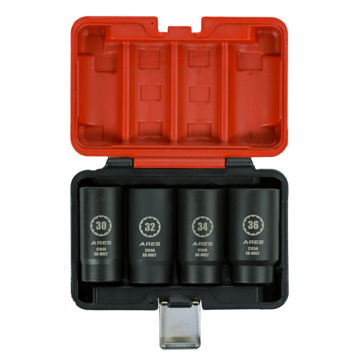 ARES 12062 - 4-Piece Axle Nut Socket Set (12 Point)
