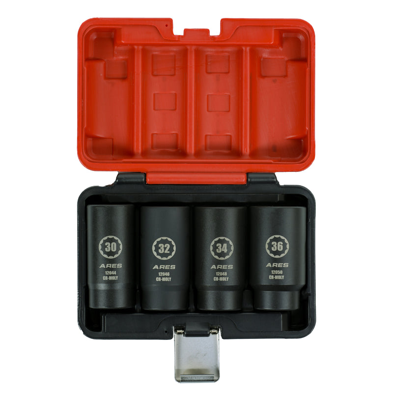 4-Piece Axle Nut Socket Set (12 Point)