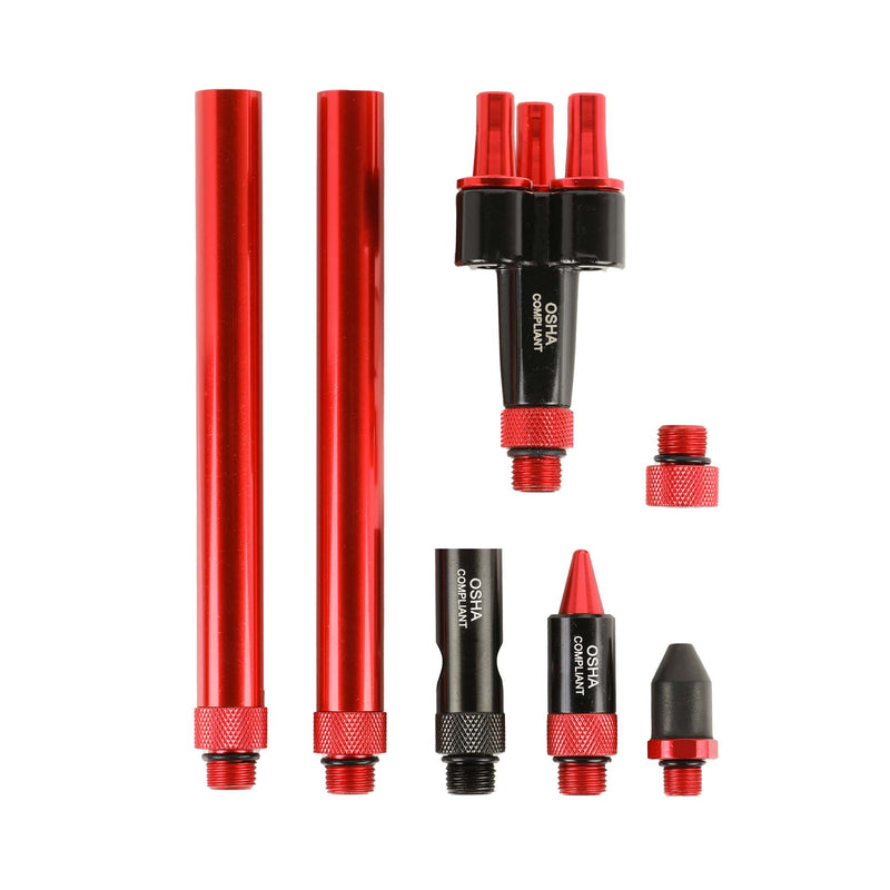 7-Piece High Flow Air Blow Gun Nozzle and Extension Accessory Set