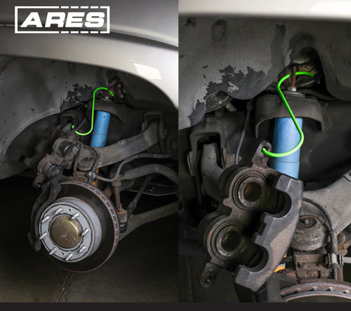 4-Piece Green Brake Caliper Hanger Set