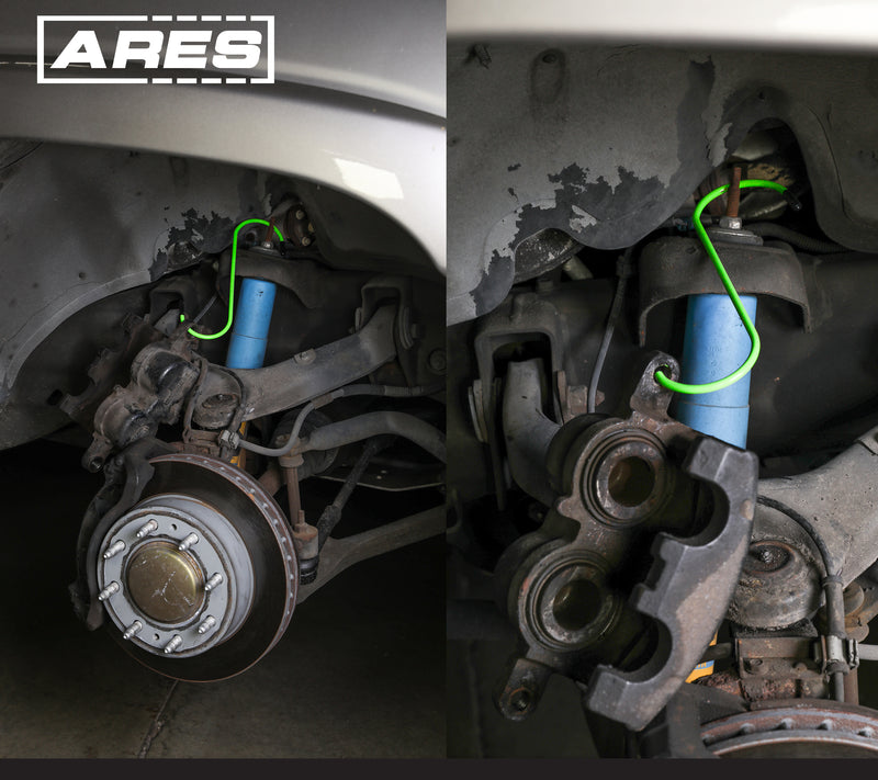 4-Piece Green Brake Caliper Hanger Set