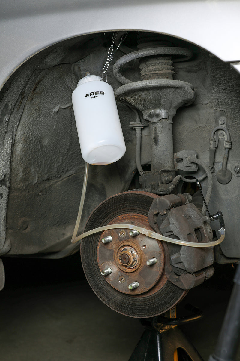 1L Brake Bleeding Fluid Reservoir Bottle with Check Valve