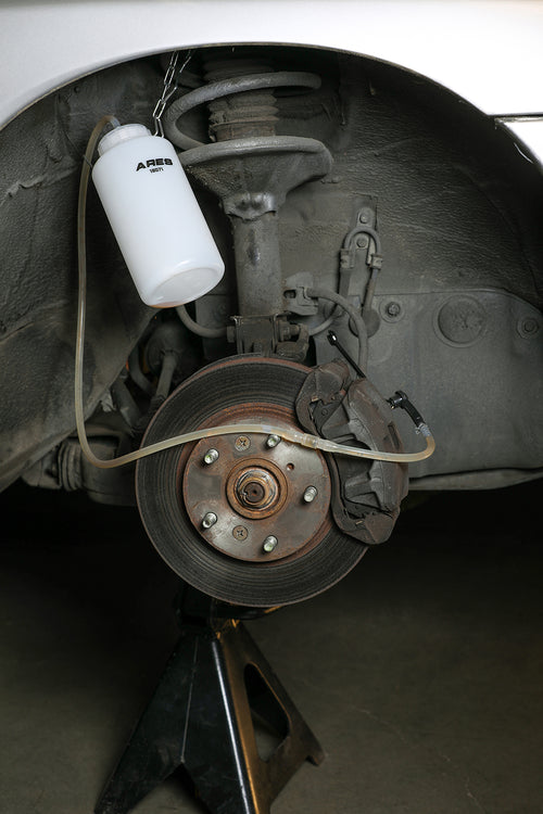 1L Brake Bleeding Fluid Reservoir Bottle with Check Valve