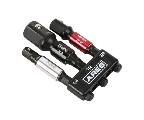 3-Piece 3-Inch Impact Grade Socket Adapter Set with Color Sleeve