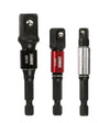 3-Piece 3-Inch Impact Grade Socket Adapter Set with Color Sleeve