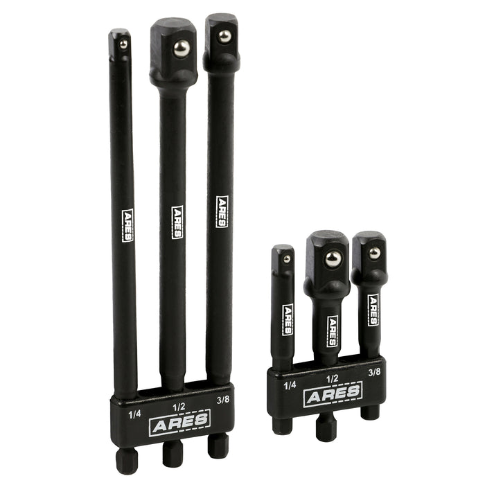 6-Piece 3-Inch and 6-Inch Impact Grade Socket Adapter Set