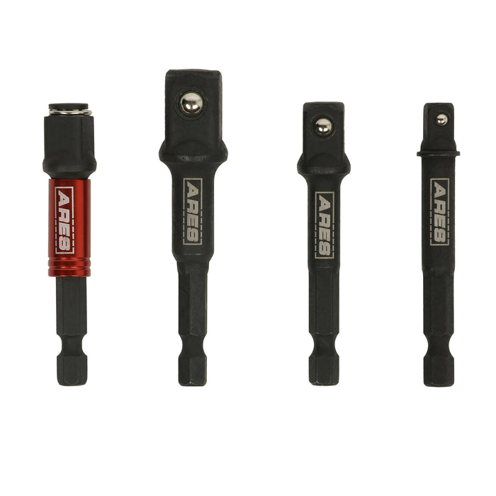 ARES Schlagschrauber-Adapter Set – 3 Größen (1/4, 3/8, 1/2 Zoll), Verwandelt Schlagbohrer In Steckschlüssel