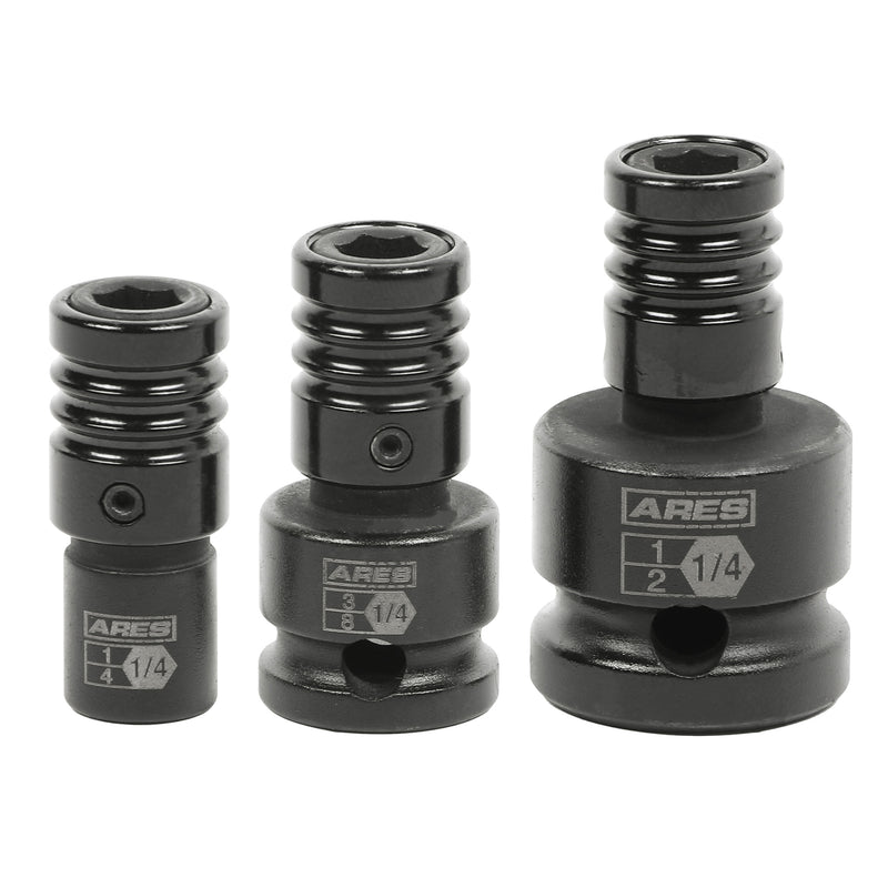 3-Piece Impact Grade Quick Release Bit Holder Set