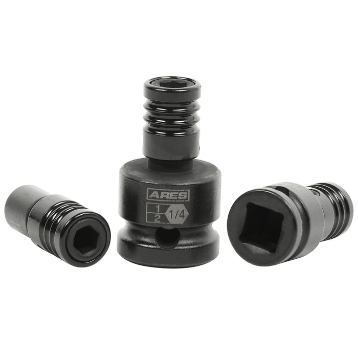 ARES 22035 - 3-Piece Impact Grade Quick Release Bit Holder Set