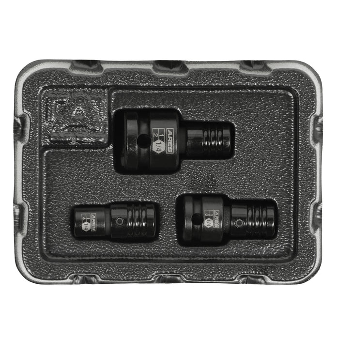 3-Piece Impact Grade Quick Release Bit Holder Set