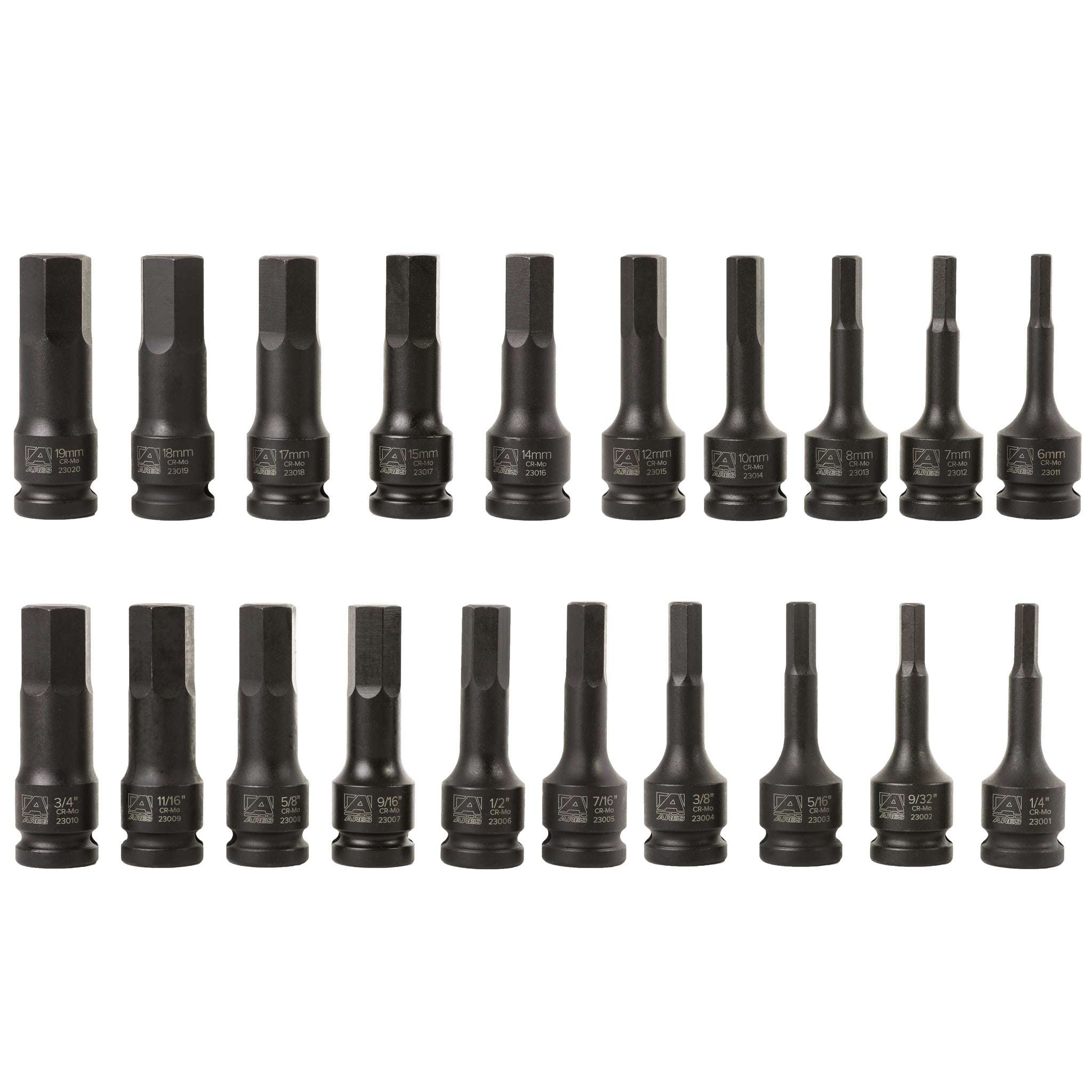 Sunex 2637 20-Piece 1/2" Drive Impact Hex Bit Socket Set Master Set SAE/Metric