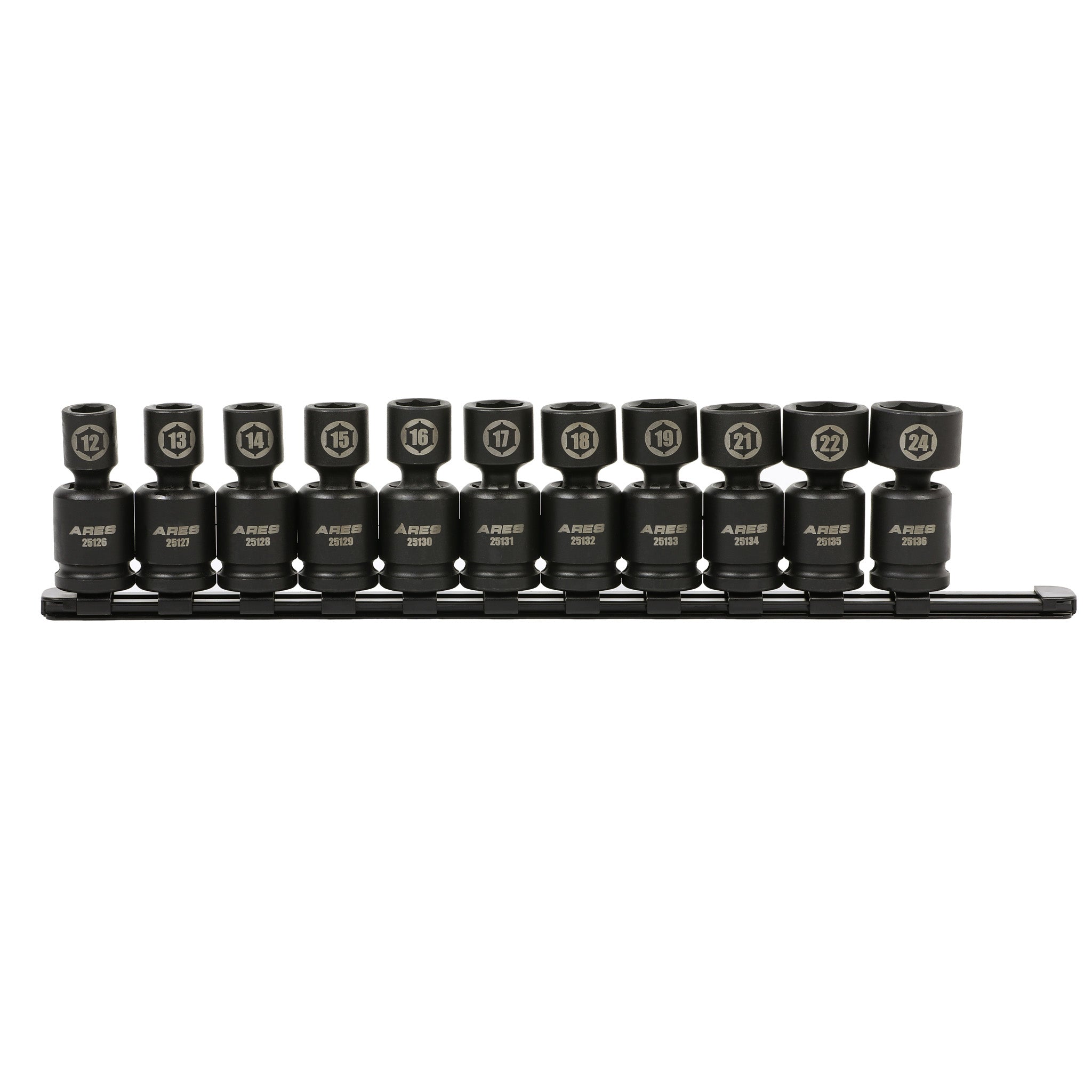 11-Piece Metric Pinless Universal Swivel Impact Socket Set – ARES Tool ...