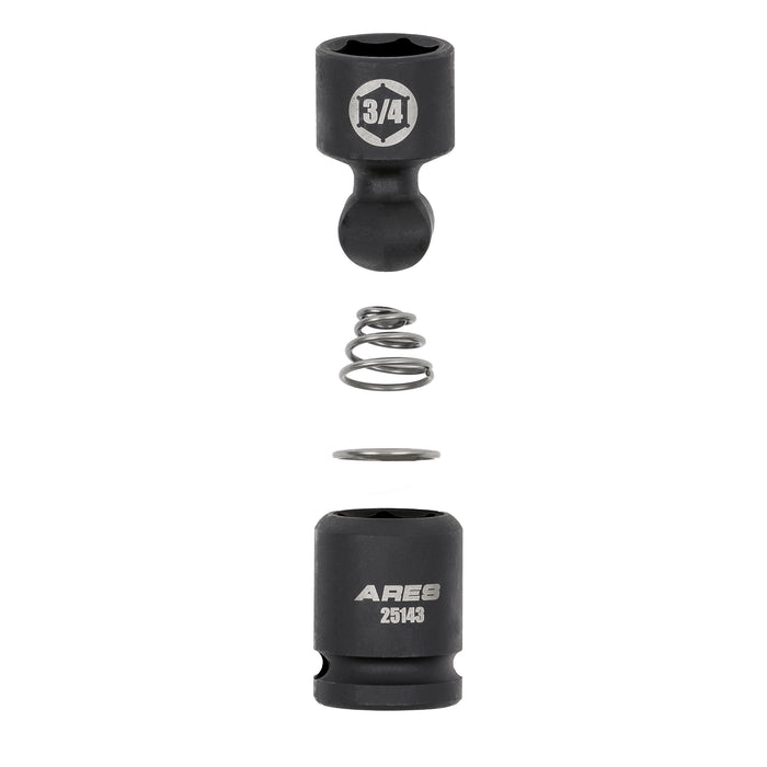 ARES 25137 - 10-Piece SAE Pinless Universal Swivel Impact Socket Set