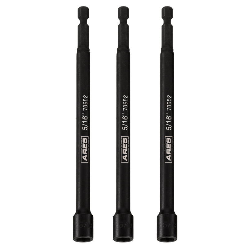 3-Piece 5/16-Inch Magnetic Impact  6-Inch Nut Driver Bit Set